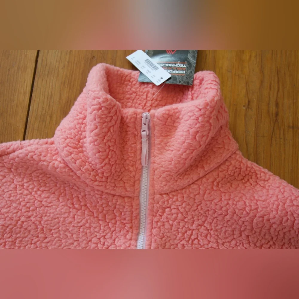 J Crew Vintage Fleece Jacket Pink/Peach Medium NWT - Picture 7 of 9